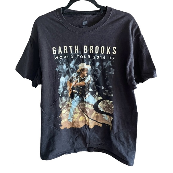 Garth Brooks T-Shirt Concert Tee World Tour 2014 - 2017 Mens LARGE Black - Picture 1 of 5